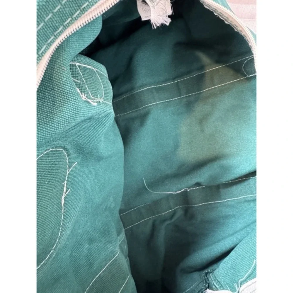 Haynie & Litchfield Canvas Leather Trim Duffel Travel‎ Bag Green